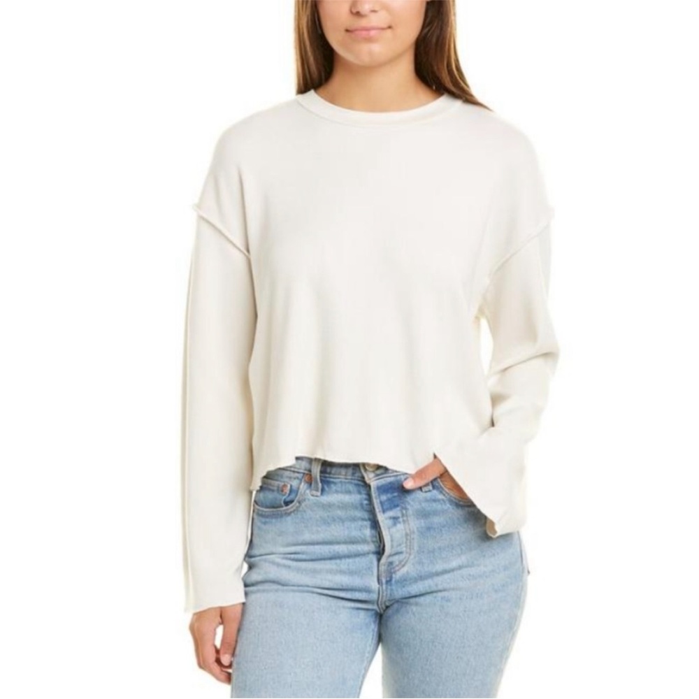LNA Otis Long Sleeve Waffle-Knit Top